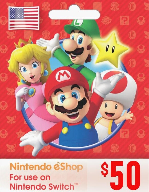 Nintendo eShop Gift Card USA Store USD 50