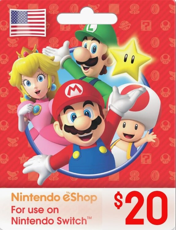 Nintendo eShop Gift Card USA Store USD 20